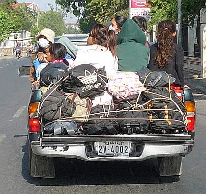 Truckload of young people